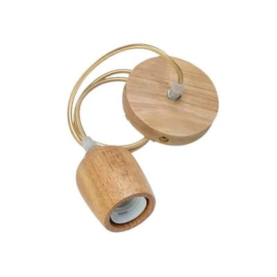 Soquete Madera Porta Ampolleta E27 Modelo Beteigeuze III