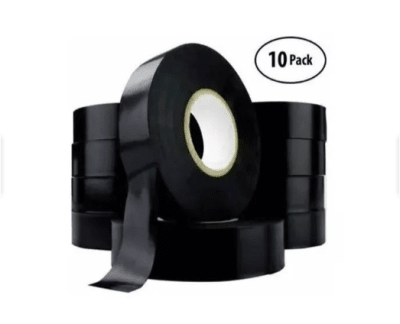 Pack: 10 Unidades Cinta Aislante Negra 18mmx5mts