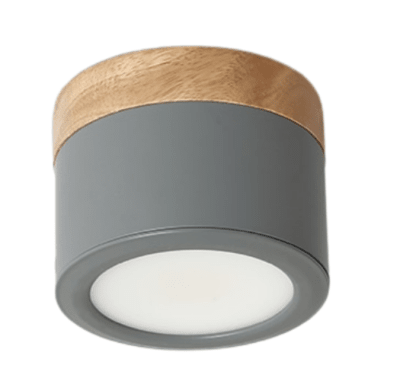 Panel Decorativo Sobrepuesto Gris y Madera 6w 6000K Luz Fría