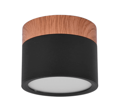 Panel Decorativo Sobrepuesto Negro Madera 6W 4000K Luz Neutra