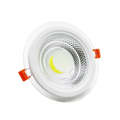 Foco 18W COB Vidrio Embutido 3000K Luz Cálida