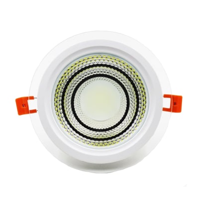 Foco 18W COB Vidrio Embutido 3000K Luz Cálida