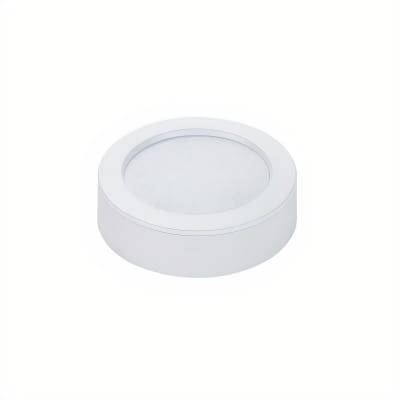 Foco Panel Led 10W Redondo Sobrepuesto 220V 120/28mm 3000K Luz Cálida