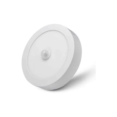 Panel Led 18W Redondo Sobrepuesto 6000K Luz Fría con Sensor de Movimiento