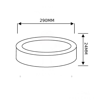 Panel Led 24w Redondo Sobrepuesto Eco 5500K Luz Fría