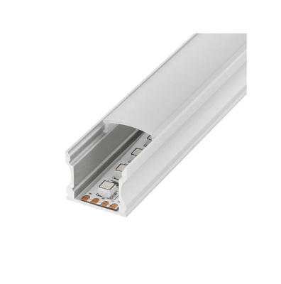 Perfil Aluminio Difusor 1202 2mt Alto Sobreponer