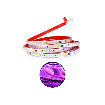 Cinta Led 220V New Gen Rosado corte 10cm c/adhesivo IP65 100mt (kn)