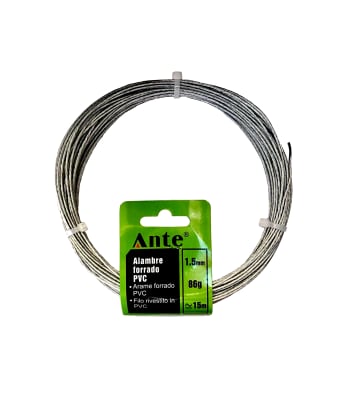 Piola 15mt Alambre Forrado PVC 1,5mm 86g