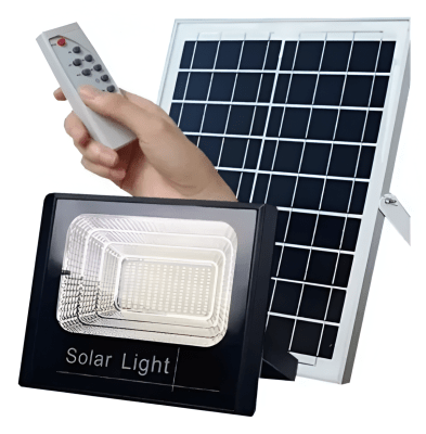 Proyector de Área 300W 6500K Luz Fría Panel Solar independiente 3,2V 4x20Ah