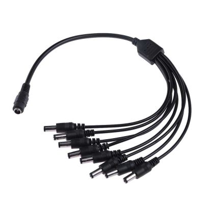 Conector Plug Jack 1 Hembra 8 Machos 12V 2.1mm