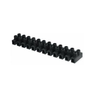 Regleta de Conexión 10mm 12 polos Negro