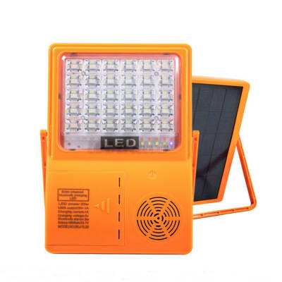 Proyector de Área Led Solar 25W 6500K Parlante Bluetooth USB 3,7V 4x1200mAh
