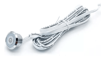 Botón Touch Dimmer 12-24 5A plata/blanco para embutir