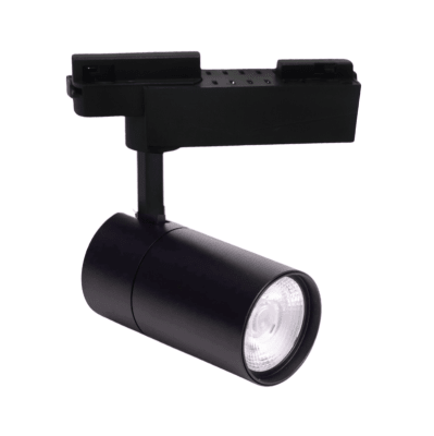 Foco Riel Monofasico 20W 3000K Luz Calida Negro (kn)