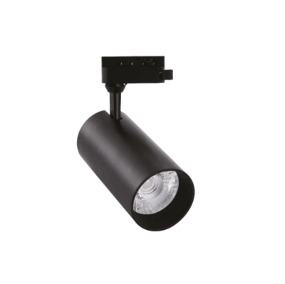 Foco Riel Monofásico 10W 3000K Luz Cálida Negro