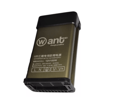 Fuente de Poder 12V 8,3A 100W IP44 Para Lluvia(155x80x50mm)