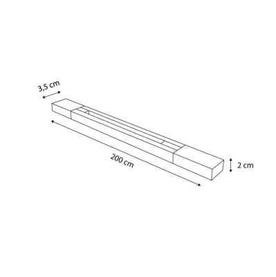 Riel Energizado Monofásico 220V 2 Metros Blanco Profesional