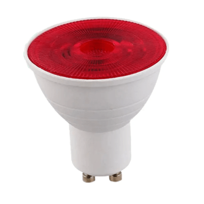 Ampolleta GU10 220V 5W Rojo (Tipo Dicroico)1