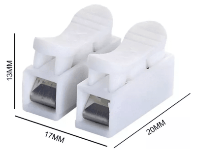 Regleta Pvc Empalme Conexión Rápida Blanca 100unds