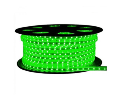 Cinta Led 220V Delgada Verde 120Led/m 2835 IP68 Exterior 100mt