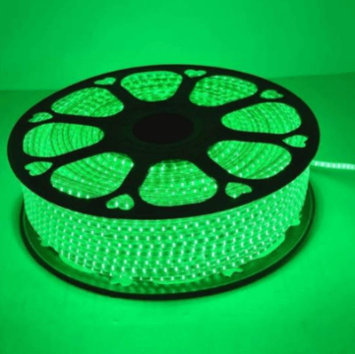 Cinta Led 220V Delgada Verde 120Led/m 2835 IP68 Exterior 100mt