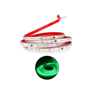 Cinta Led 220V New Gen Verde corte 10cm c/adhesivo IP65 100mt (kn)