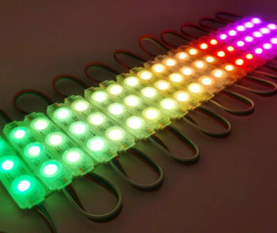 Tira 20 Módulo Digital ws2811 RGB 12V 1,6W IP65 170°