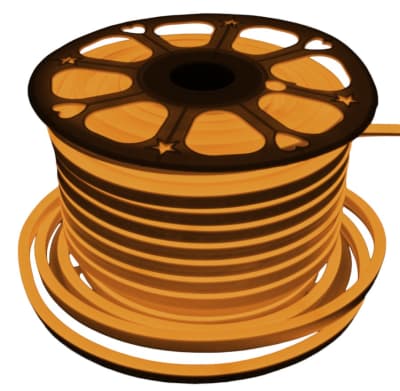 Cinta Led 220V Neón 6W/m IP68 120Led/m 100mts Naranjo Ámbar1