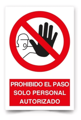 Señalética Prohibido El Paso Solo Personal Autorizado 20x30 Plástico
