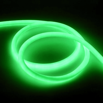 Cinta Led 220V Neón Tubular 360° Verde 14mm 100mt