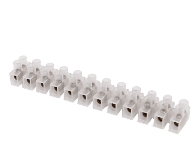 Regleta de Conexión 6mm 12 polos Blanco