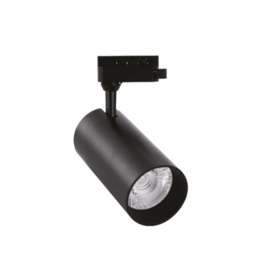 Foco Riel Monofásico 30W Modelo Altair 3000K Luz Cálida Negro