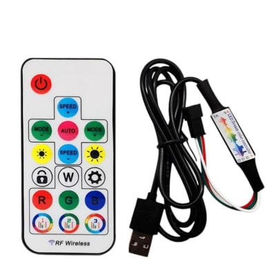 Control Remoto RF Cinta Digital Con Puerto Usb RGB 17K (wd)