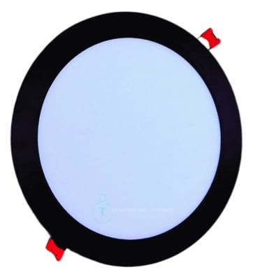 Panel 12W Redondo Embutir 165/150mm 6500K Negro