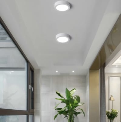 Panel 12W Redondo Sobreponer 16cm 4000K Luz Neutra (kn)