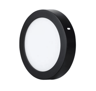 Panel Sobrepuesto Pro Negro Redondo 12W 4000k Luz Neutra (kn)