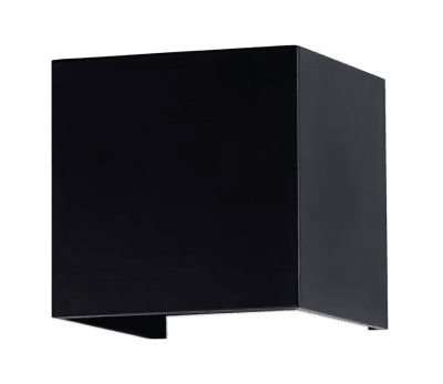 Aplique Muro Cubo Negro Bidireccional Ángulo Ajustable 6W 3000K IP54 (kn)