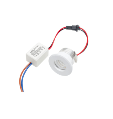 Foco Spot Mini 3W 6000K Luz Fría Blanco Embutido Redondo (wd)1