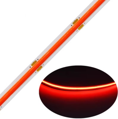 Cinta Led 12V COB 12W/m IP54 300Led/m Rojo 5mt1