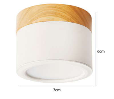 Panel Decorativo Sobrepuesto Blanco y Madera 6w 6000K Luz Fría (kn)
