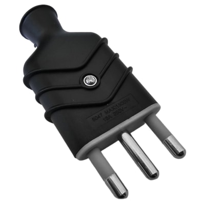 Enchufe Volante Macho Tipo Gewiss 250V 16A Negro SEC1