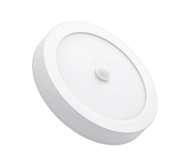 Panel Led 18W Redondo Sobrepuesto 4000K Luz Neutra con Sensor de Movimiento