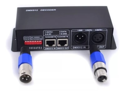 Controlador Deco Dmx512 RGBW DC12-24V 4Chx8A Profesional
