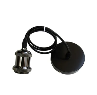 Soquete Vintage Grafito E27 con cable 1mt