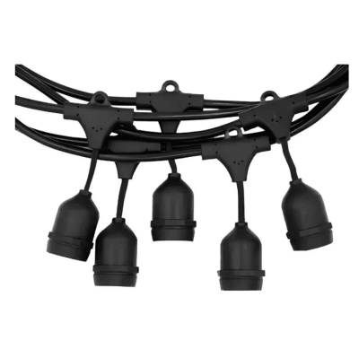 Guirnalda Vintage Terraza 5 metros 10 Soquetes IP65 (Sin Ampolletas)1