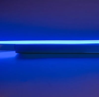 Canaleta Plástica Transparente 1mt para Manguera Neon 8-10mm