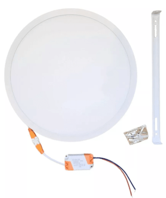 Panel Led 24w Redondo Sobrepuesto Eco 3000K Luz Cálida 290mm