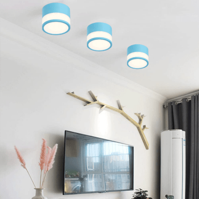 Panel Decorativo Sobrepuesto Celeste Moderno 7w 3000K Luz Cálida (kn)