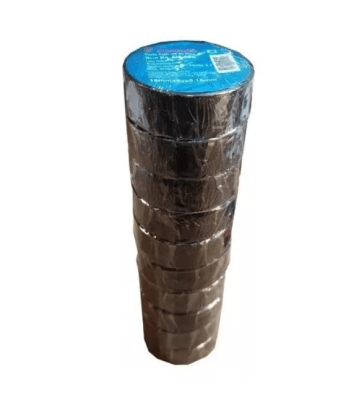 Pack: 10 Unidades Cinta Aislante Negra 18mmx5mts