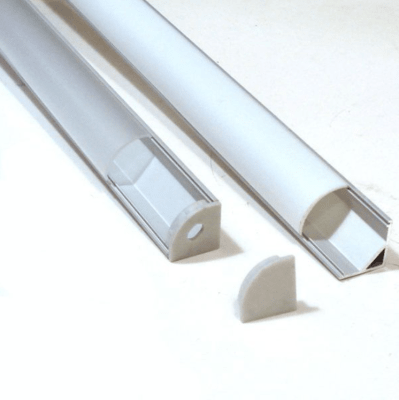 100 x Perfil Aluminio Difusor 1002 3mt Esquinero 16x16mm